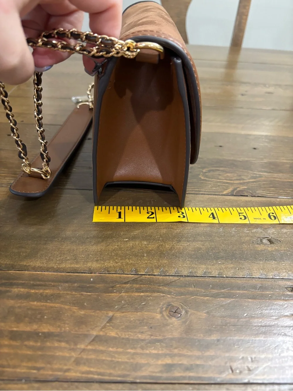 Karl Lagerfeld Brown Shoulder Bag with Charm Detail